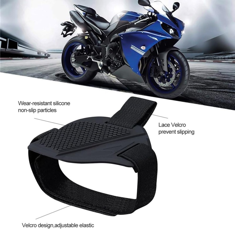 Motorcycle Shoe Protector, Gear Shifter Shift Protection Pad with Adjustable
