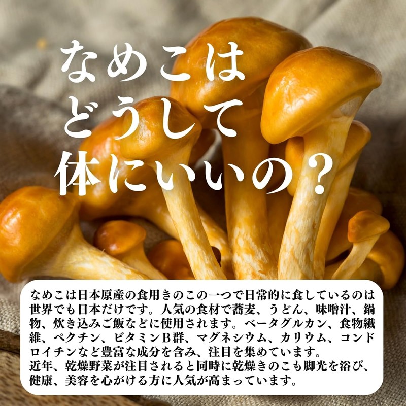 自然健康社 乾燥 なめこ 50g 国産 無添加 味噌汁 なめこ汁に 農薬不使用