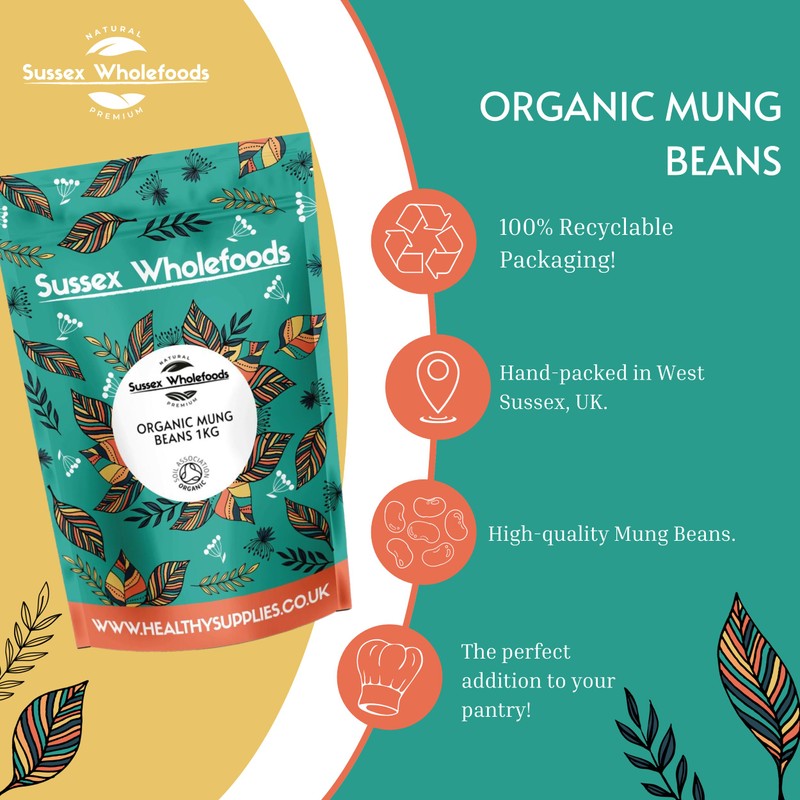Sussex Wholefoods Organic Mung Beans 500g