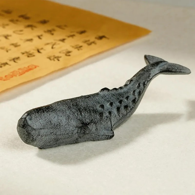 Pisapapeles De Ballena, Figura De Animal De Hierro Fundido,