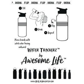 Awesome Life Water Trackerz Water Bottle Bands for Tracking Water Intake Color Mulberry/Teal