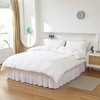 MEILA Wrap Around Bed Skirt Three Fabric Sides Elastic Dust
