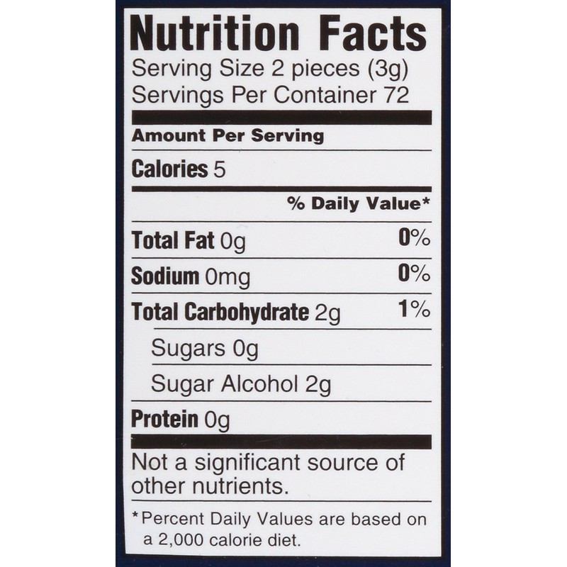 Dentyne Ice Peppermint Sugar Free Gum, 9 Packs of 16