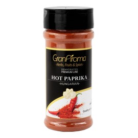 GranAroma Hot Hungarian Paprika Powder, Bold & Spicy Flavor, Seasoning for Goulash, Paprikash, and Stews (3.84 Ounce)