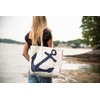 Sea Bags Recycled Sail Cloth Navy Anchor Medium Tote Travel