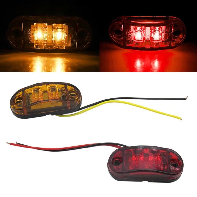 Zafina-UP 5x Red LED Marker Lights & 5x Amber LED