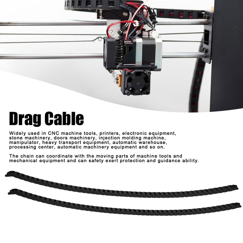 2Pcs Nylon Wire Energy Chain Drag Cable Flexible Towline Carrier