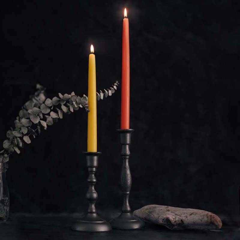 Bluecorn Beeswax Taper Candles, 100% Pure Natural Bees Wax, Pair