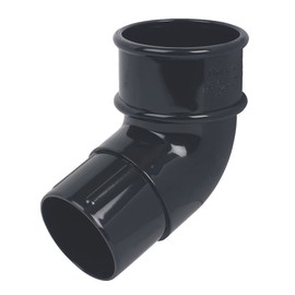 Floplast (50mm Offset Bend) (Black) 50mm Downpipes & 76mm Miniflo Guttering for shed, Porch, Conservatory, Out Building, etc Full Range Black NOT for Standard House guttering - Smaller