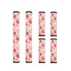 Txsniver Refrigerator Door Handle Cover Set of 6 Soft Kitchen Appliance Gloves Fridge Microwave Dishwasher Handle Cloth Protector Home Decor, Strawberry Flower Pink