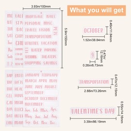 GORGECRAFT 1 Set 6 Sheets 117PCS Cash Envelope Label Sticker Pink Budget Blind Stickers Labels Vinyl Stickers for Budgeting Category A6 Budget Cash Binder Wallet Finance Planner Money Organizer