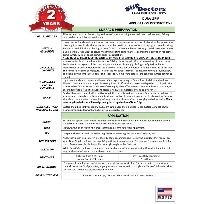 SlipDoctors DuraGrip (Safety Yellow, Quart) Non-Slip Paint