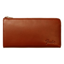Fender Long Wallet, Genuine Leather, L-Shaped Zipper, Men's 950-704 Cowhide Leather Guitar Pick Strap [02] Brown, 02: Brown
