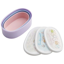 Skater SRS3SAG-A Sumikko Gurashi Rabbit Lunch Box, 30.9 fl oz (860 ml), Set of 3, Sealed Containers, Storage Container, Made in Japan