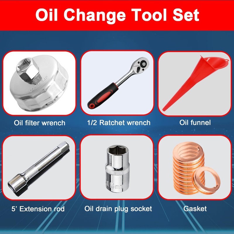 RUNEWAX 64.5MM Oil Filter Wrench Tool Kit for Nissan Altima