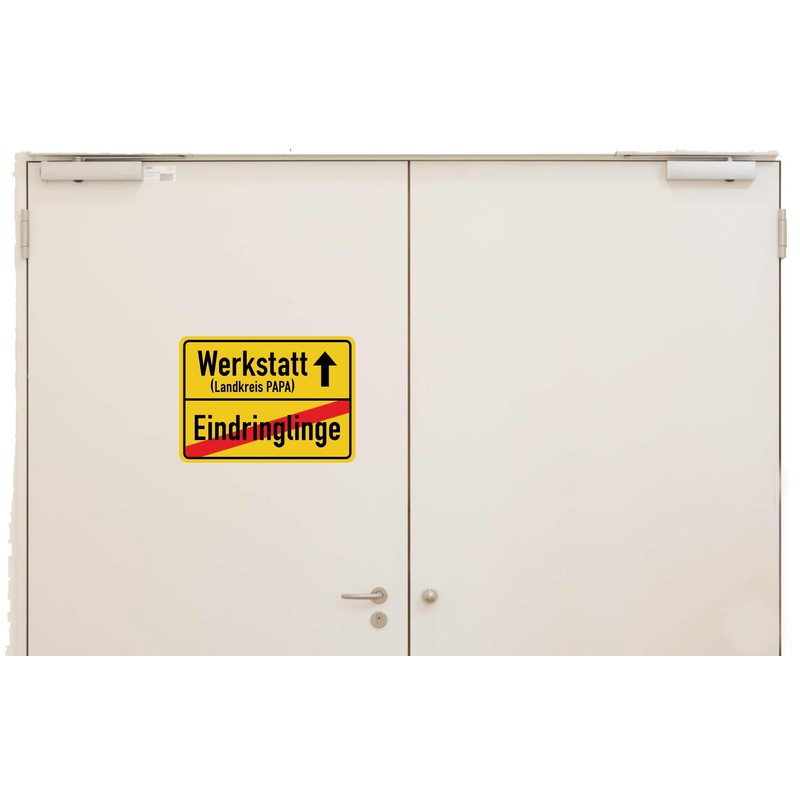 Daged Workshop Eindrinlinge Sticker 23 x 16 cm Sign Sticker