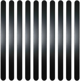 ABBECIAO Anodized Aluminum Cuff Bracelet Blanks Deburred Edges 3/8"x 6"-14ga. Thick for Metal Stamping and Engraving - Pack of 12 (Black)