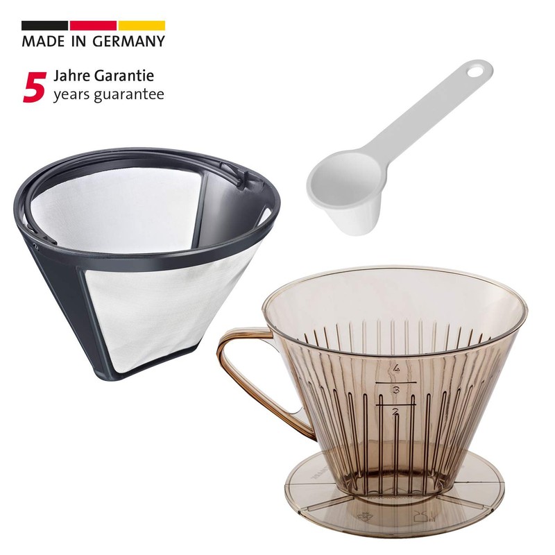 Westmark, 244322E8 Permanent Filter, Stainless Steel/Plastic, Coffee, Transparent/White/Silver/Black, ABS, Set