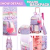Meetbelify Backpack with Wheels for Girls Rolling Backpack Cute Kawaii