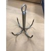 S&S Welding 7 Inch 4 Prong Welded 5/16” Stainless Pier or Bridge Gaff With Eye For Rope