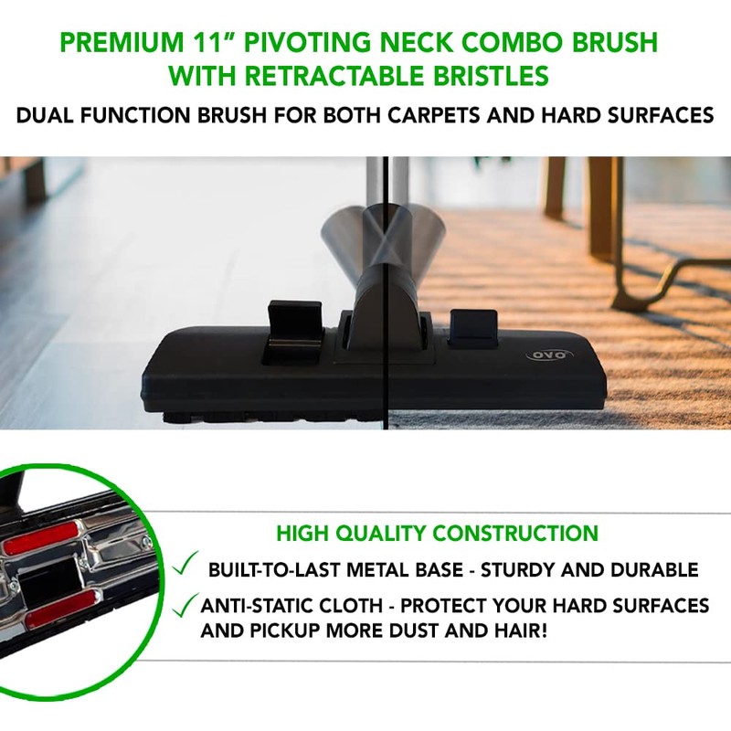 OVO Central Vacuum Standard Kit, with 30/35/40/50ft Low-Voltage Hose, ON/Off