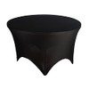 Wedding_Decorations Round Table Cover Spandex Cloth Tight Fit Lycra Trade Show Vendor Catering Kit (5FT (150cm), Black)
