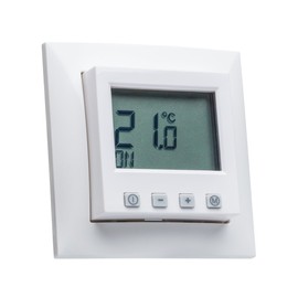 Halmburger ERD55rg Digital Room Thermostat with Large Display Including Berker S.1 Single Frame 10118989 in Polar White Gloss for Underfloor Heating Actuators 230 V Closed Currentless (NC)