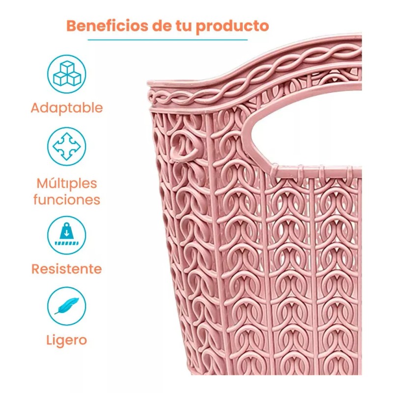 La Ardilla Utilisimo 2 Canastas Organizador Maquillaje Multiusos Baño