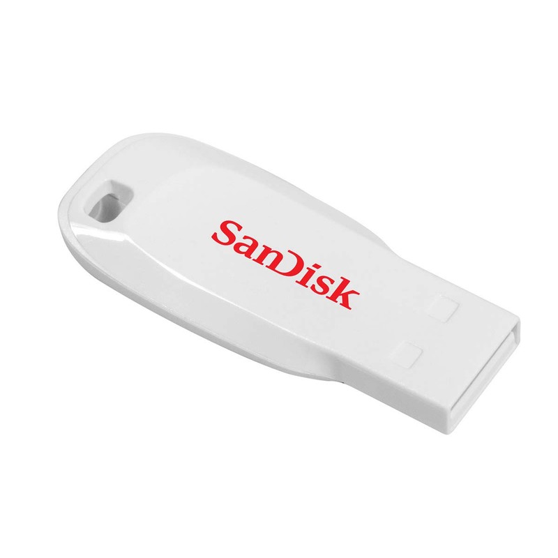 SanDisk 123855 16GB Cruzer Blade USB Flash Drive - White