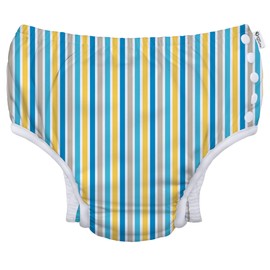 green sprouts Baby Toddler Eco Snap Swim Diaper - Multicolor Stripes - 12mo