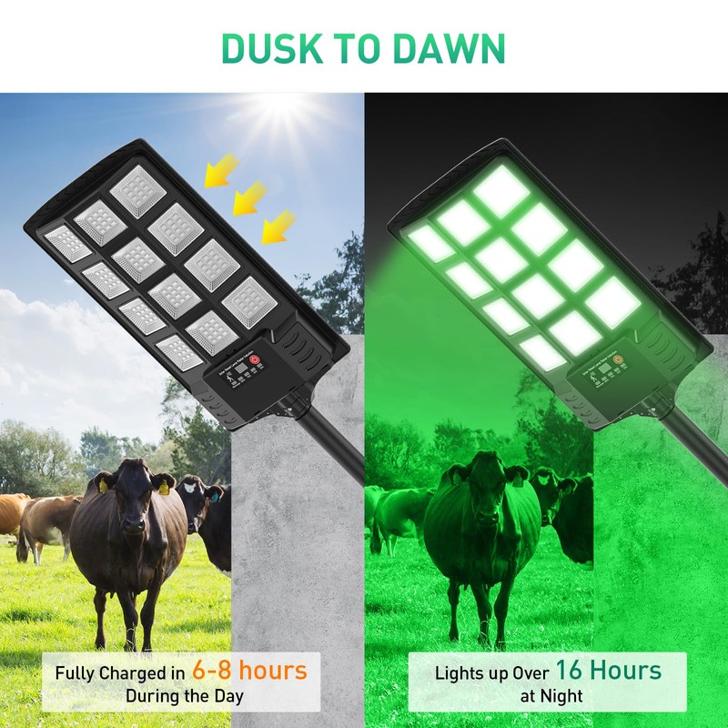 Hog Light for Night Hunting,22000LM Powered Feeder Light(Green) Solar Lights