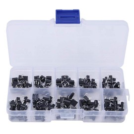 100pcs Tactile Push Button Micro Switch Interruptor de Tacto Momentáneo a Prueba de Agua Para Electrodomésticos, Juguetes, Productos Electrónicos 6x6x4.3-13mm