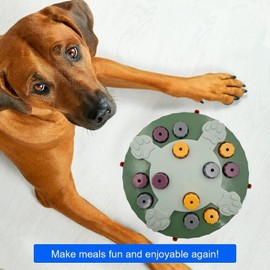 Interactive Pet Treat Dispenser - Slow Feeder, Brain Game, Puzzle, Improve IQ, Digestion, Reflexes, Train Body & Mind, Cats, Dogs, Pets, Amusing Colours, Intuitive Clever Design Bowl, 20 Treat Pockets
