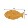 JB Home Collection, Fish Shaped Bamboo Cutting Board 13"x5.5", Premium