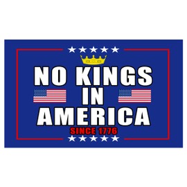 Large There are No Kings in America USA Flag Car Truck Window Decal Auto Bumper Sticker Vinyl for Car Truck RV SUV Boat
