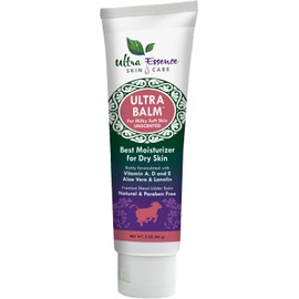 Daily Moisturizer For Dry Itchy Skin, Psoriasis & Eczema Relief That Contains Lanolin, Vitamins A, D & E, Aloe Vera, To Moisturize Face, Body, Dry Hands & Cracked Heels by Ultra Balm (Unscented)