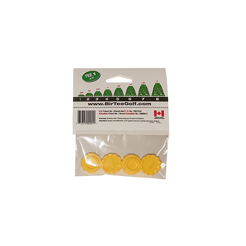 BirTee Pro Golf Tees - Size #1 (1/4") Individual Size