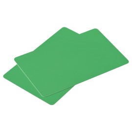 sourcing map Blank PVC Cards Green Plastic Card 14mil for ID Badge Printer, Graphic Quality, Pack of 50