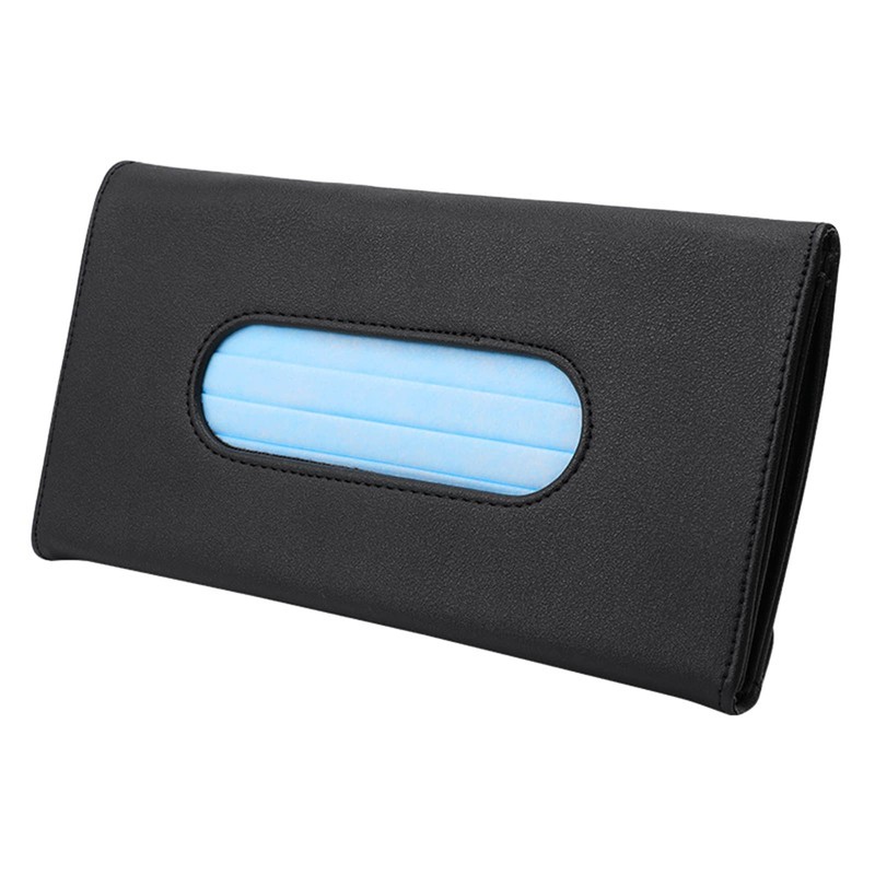 Car Visor Tissue Box Multifunctional Car Tissue Holder PU Leather