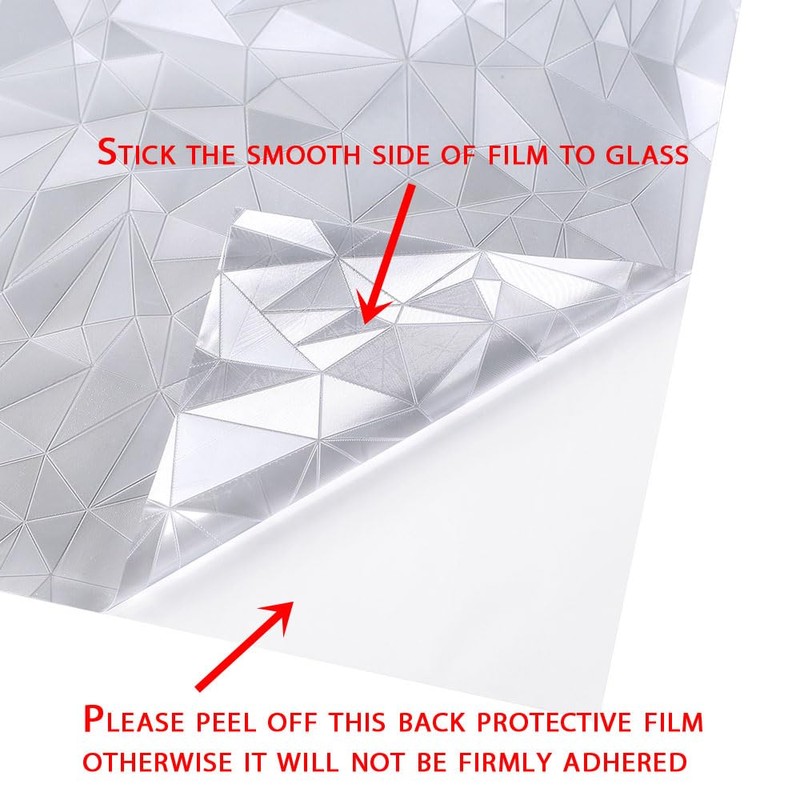 VSUDO Privacy Window Film, Diamond Pattern Window Tint for Home,