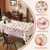LOSIVISHE Thanksgiving Waterproof Tablecloth – Fall Harvest Pumpkins, Maple Leaves