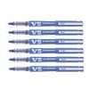 Pilot V5 Refillable Liquid Ink (Pack of 6 Blue Begreen
