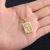 To My Son Necklace from Mom Dad Gold Cross Square