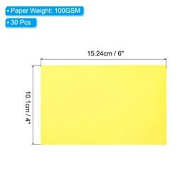 PATIKIL 30 Sheets Vellum Paper 4x6, Vellum Paper Printable Translucent Paper 100GSM for Invitations Printing, Yellow