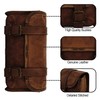 Genuine Goat Leather Vintage Motorcycle 2 Strap Buckle Closure Tool