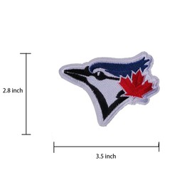 Yerchic 3 Pcs Blue Jays Embroidery Patch Toronto Iron-on Sew On Patches for Clothing Jacket Backpack Jeans Sport Decal Gift 3 Inch