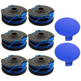 Kudoosen KST-120X Trimmer Replacement Line Compatible for Kobalt KST 120x-06, 20ft 0.065'', 6-Line Spool + 2 Cap
