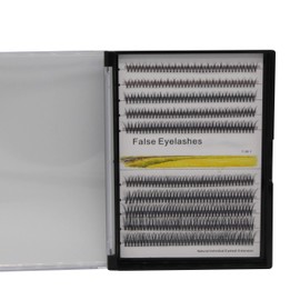 1Tray,400-count Beauty Nature Long Fishtail Style Individual Fake False Eyelashes Clusters Mixed 8-16mm High Volume 3D Eye Lashes Extensions Makeup Tools (8-16MM)