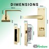 EAI Polished Brass Bathroom Door Handle Set | 1 Pair