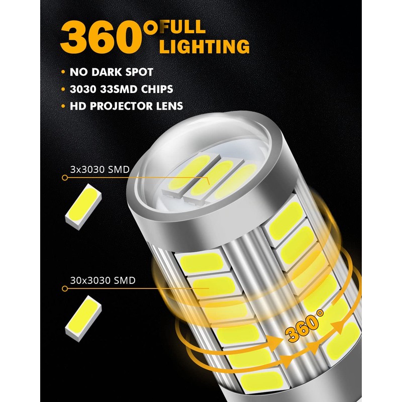 Auxbeam 3157 LED Bulbs White, Super Bright 3156 3057 4157